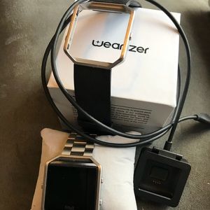 Fitbit Blaze with extra silver band